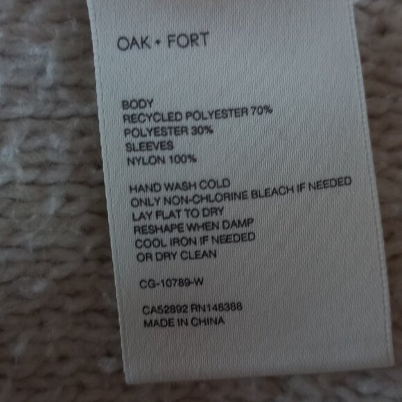 OAK + FORT cream cardigan with faux fur sleeves - Picture 9 of 10